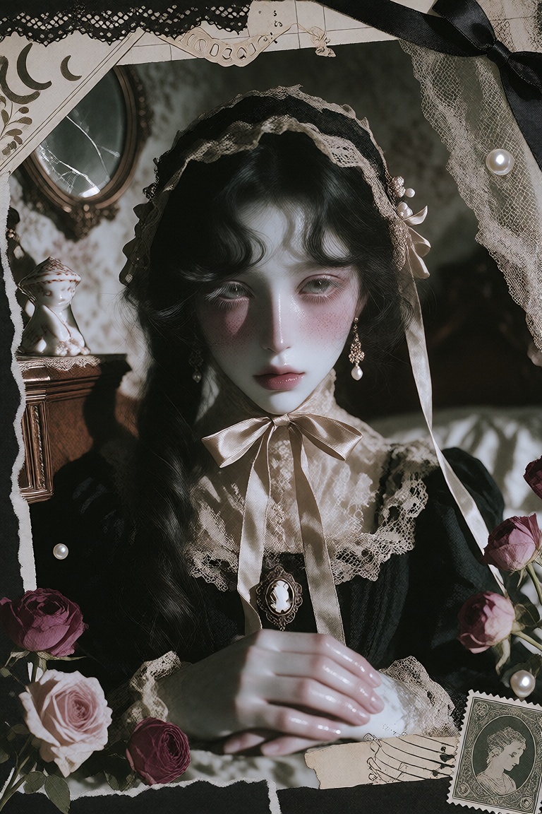 1girl,  solo,  haunted porcelain doll on Tensor.Art