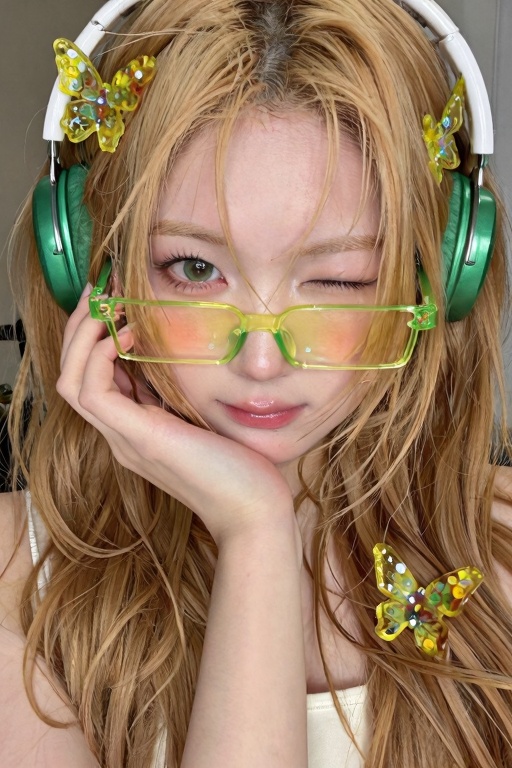 Create an extreme close-up 4:5 vertical front-facing smartphone selfie of a young ***** woman,  with her face occupying al...