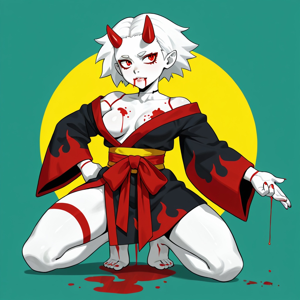 1character,  solo,  Oni on Tensor.Art