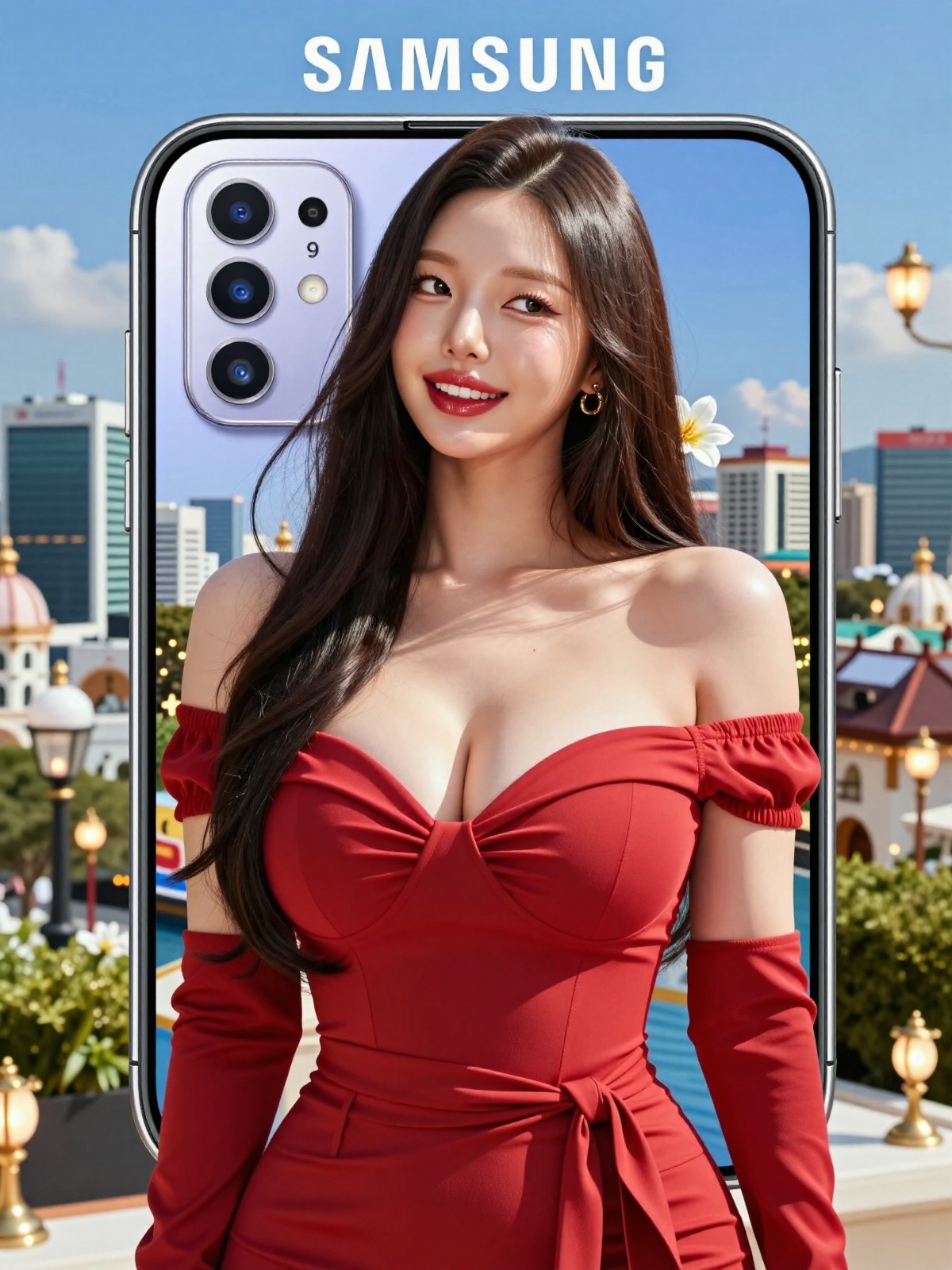 Korean Woman Image Real Photo: 2.0,  Height 185cm,  Hourglass figure with round and voluptuous I-cup breasts on Tensor.Art