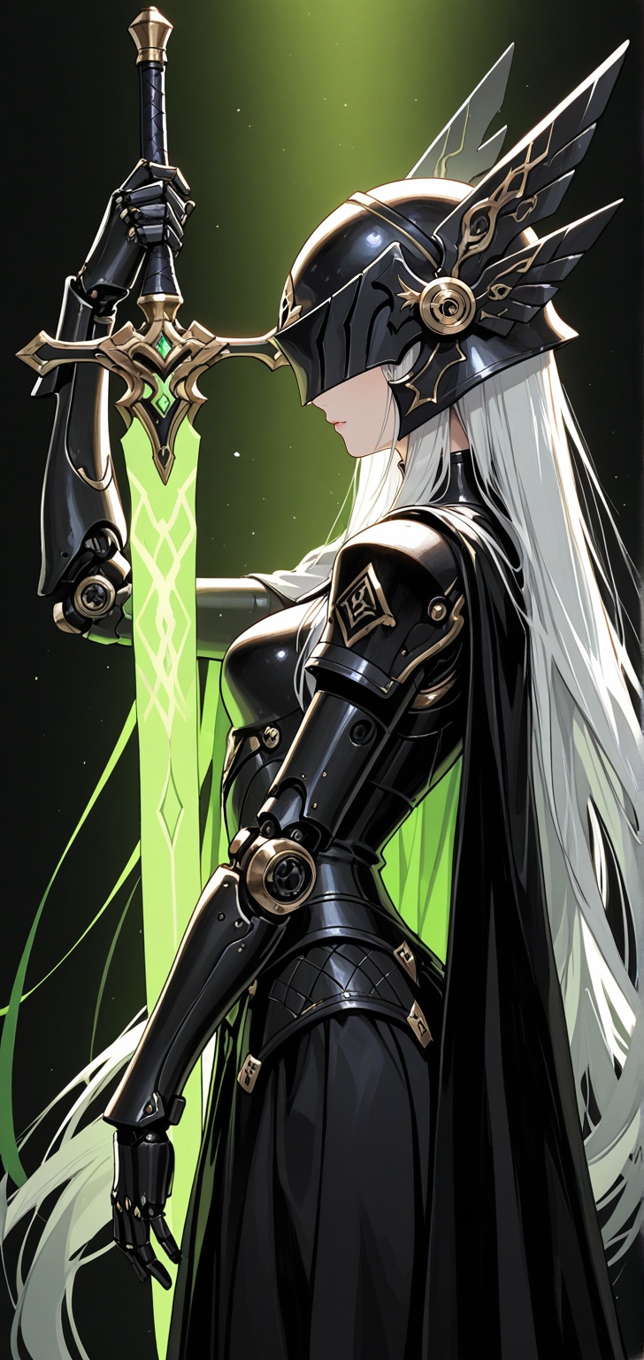 1girl,  simple green background,  holding on Tensor.Art