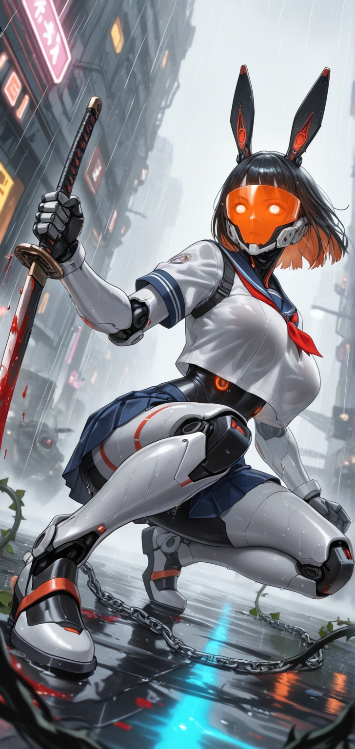 1girl,  mecha,  face covered on Tensor.Art