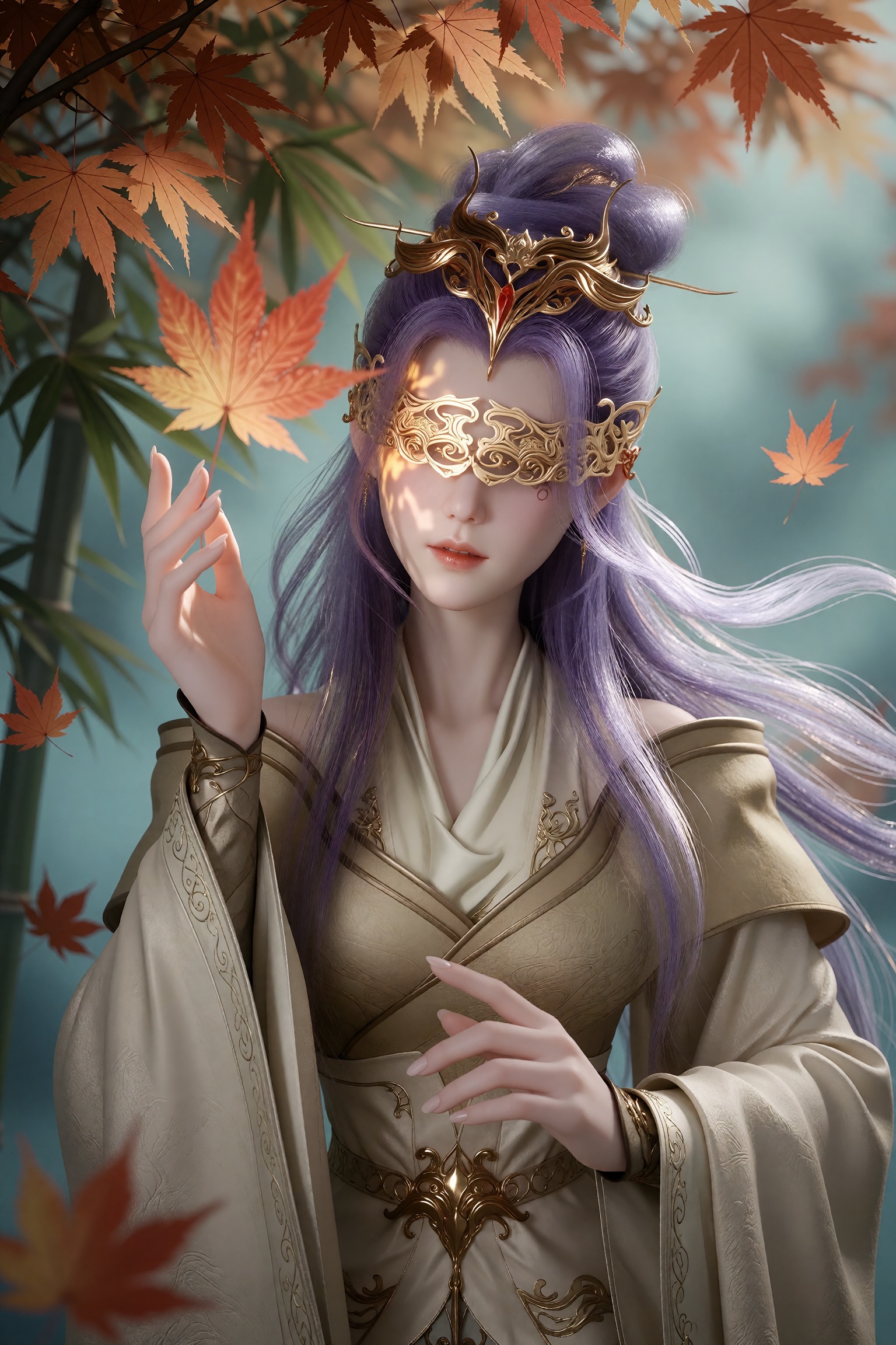 3D rendered character,  中景画面,  一位美丽女子 on Tensor.Art