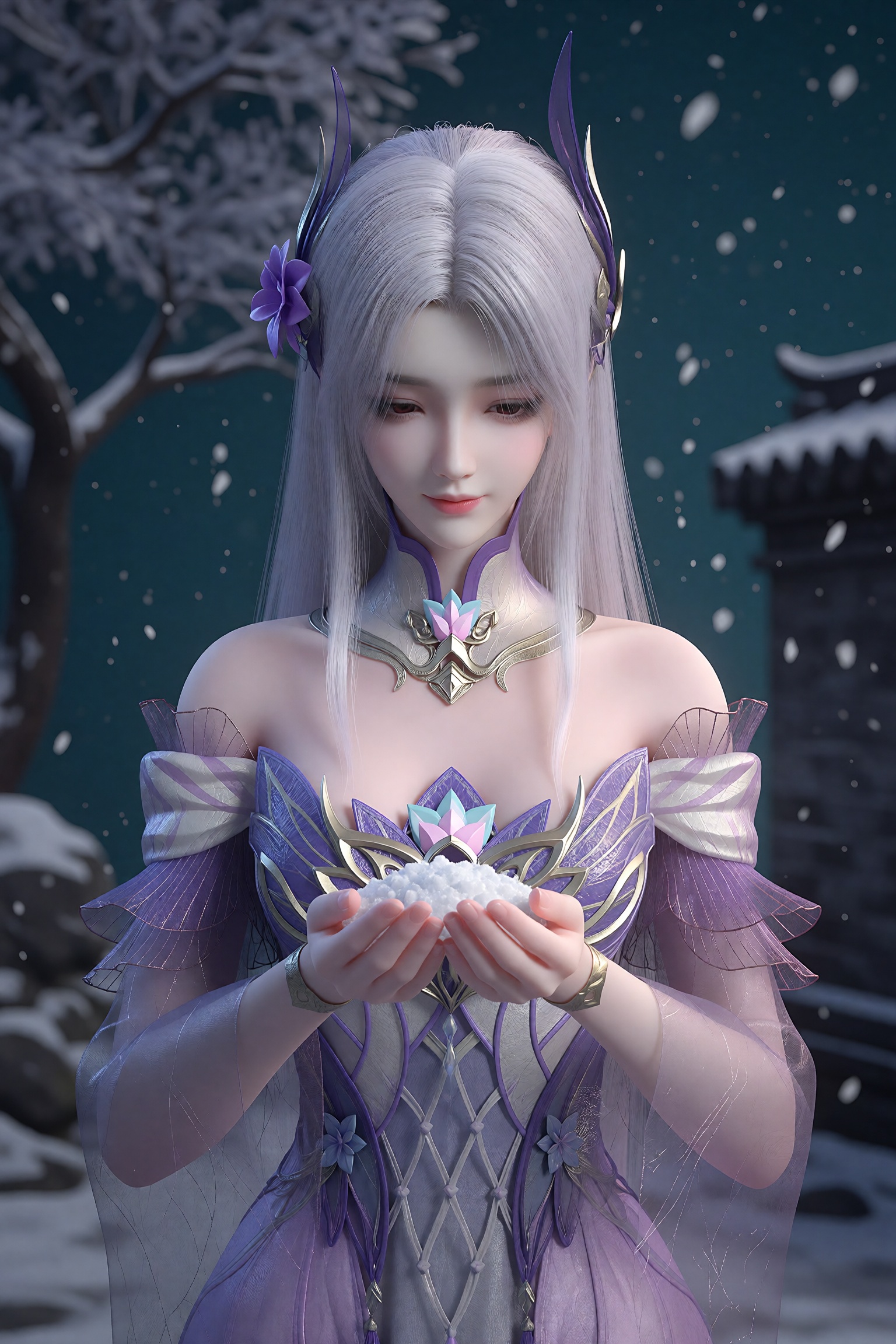 3D rendered character,  全身镜头,  一位美丽女子XYX clothes on Tensor.Art