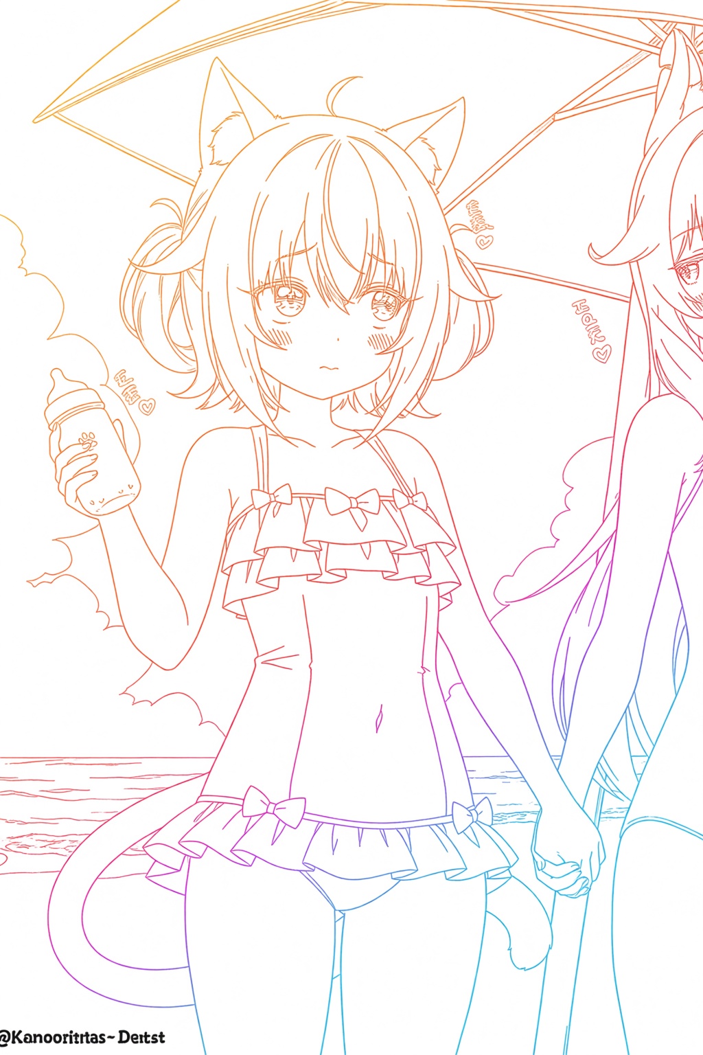 cacao (nekopara),  cinnamon (nekopara),  2girls on Tensor.Art