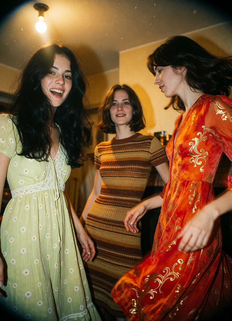 An authentic,  candid 35mm ******* snapshot captured with a cheap point-and-shoot camera,  evoking the raw energy of a lat...