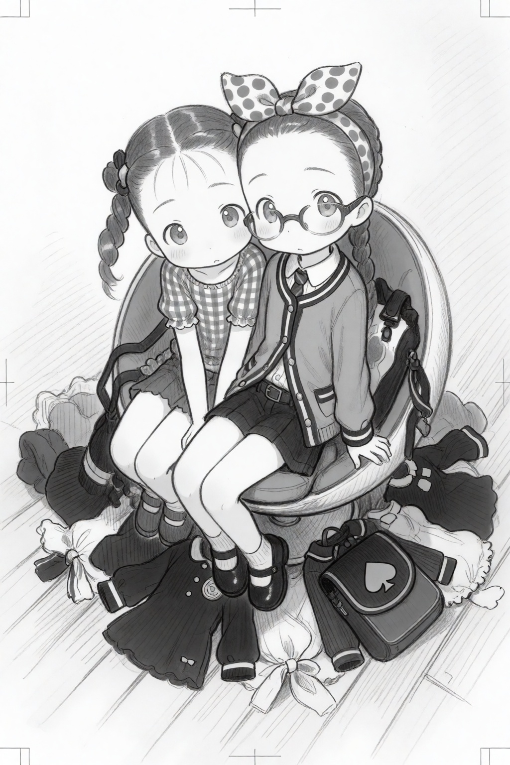 tsukushistyle,  In a clean,  illustrative high-angle shot on Tensor.Art