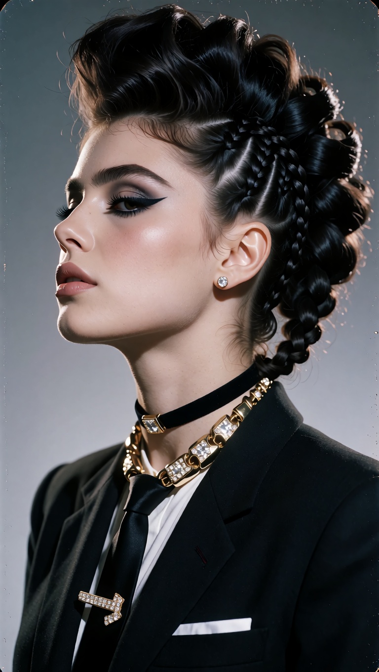 masterpiece,  ultra quality,  retro fashion studio portrait on Tensor.Art