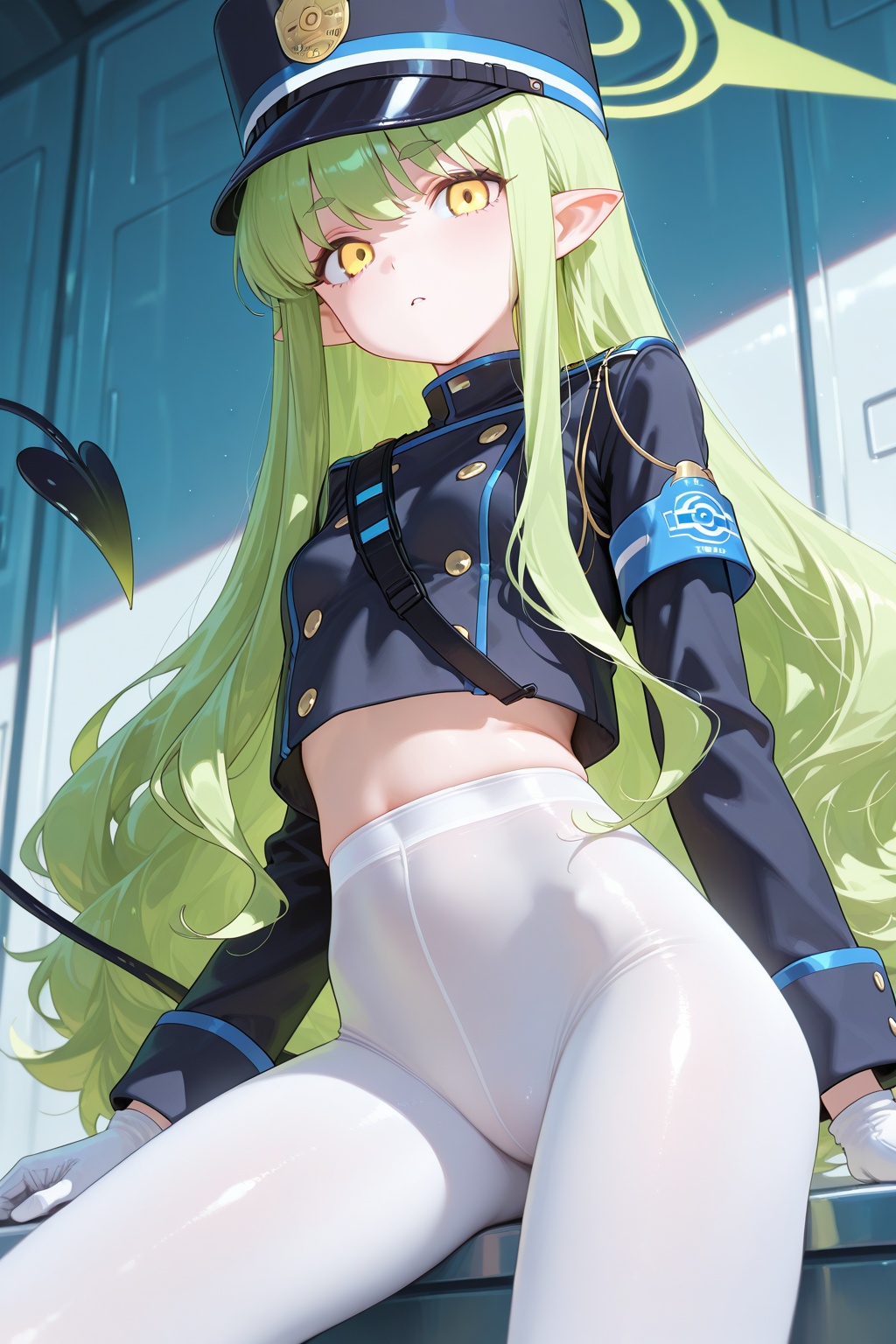 hikari_\(blue_archive\),  1girl,  green_hair on Tensor.Art