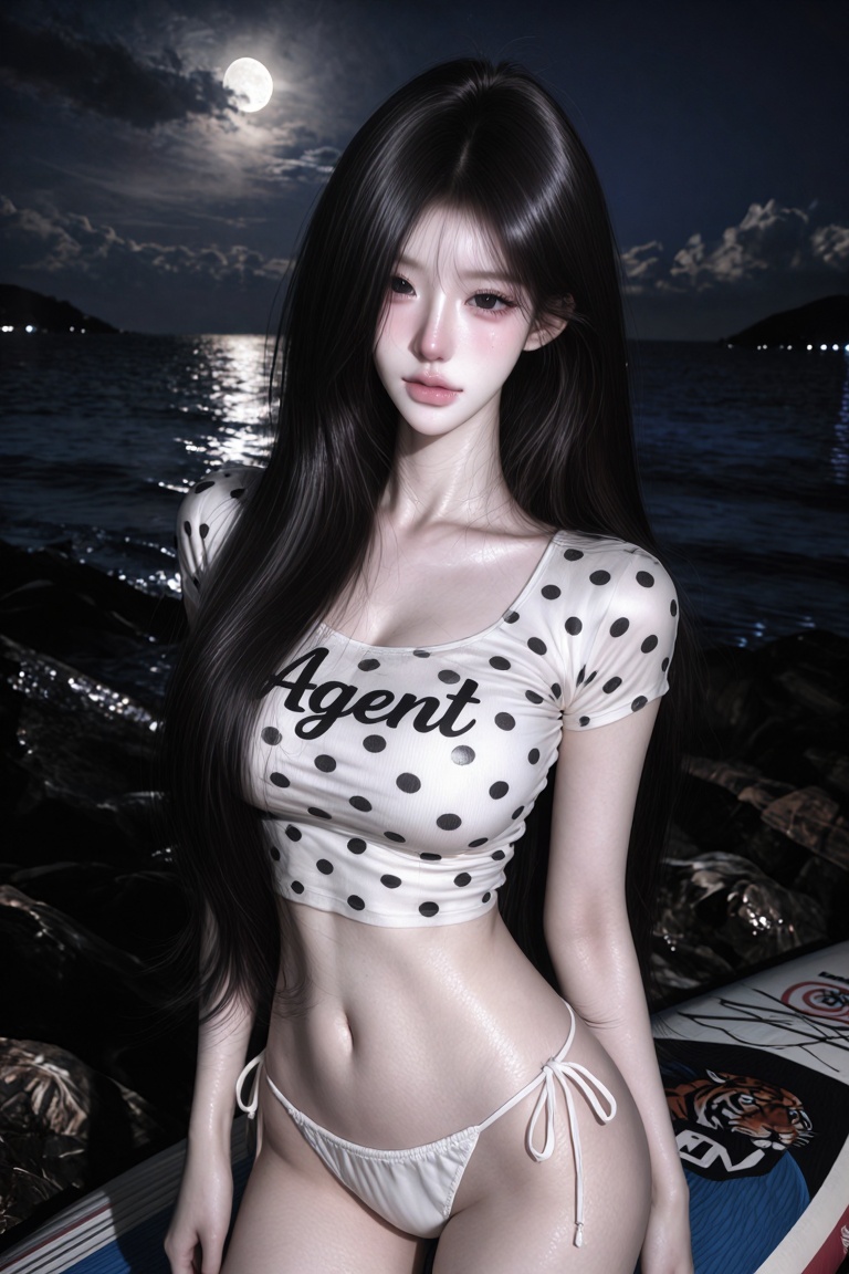 A young East Asian woman with long straight black hair,  fair skin,  soft makeup on Tensor.Art