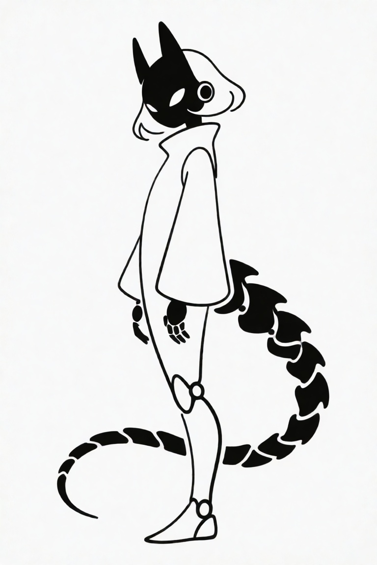 1girl,  black mask,  black tail on Tensor.Art