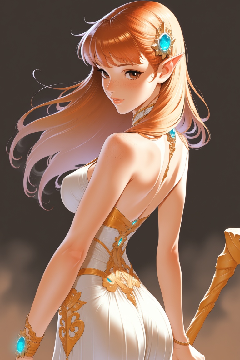 1girl solo,  masterpiece,  elsword art style on Tensor.Art