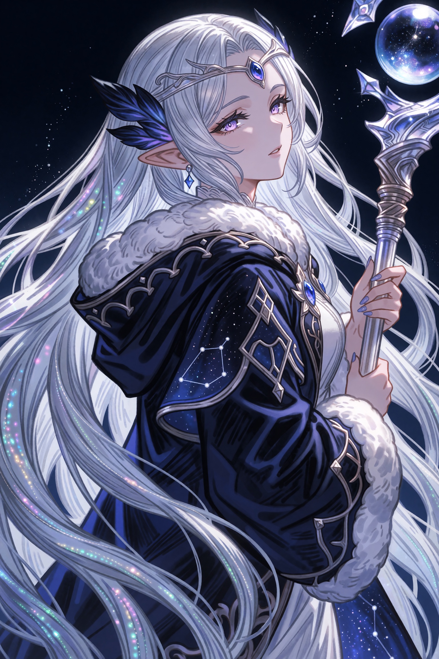 highres,  absurdres,  granblue fantasy style A young woman with long on Tensor.Art