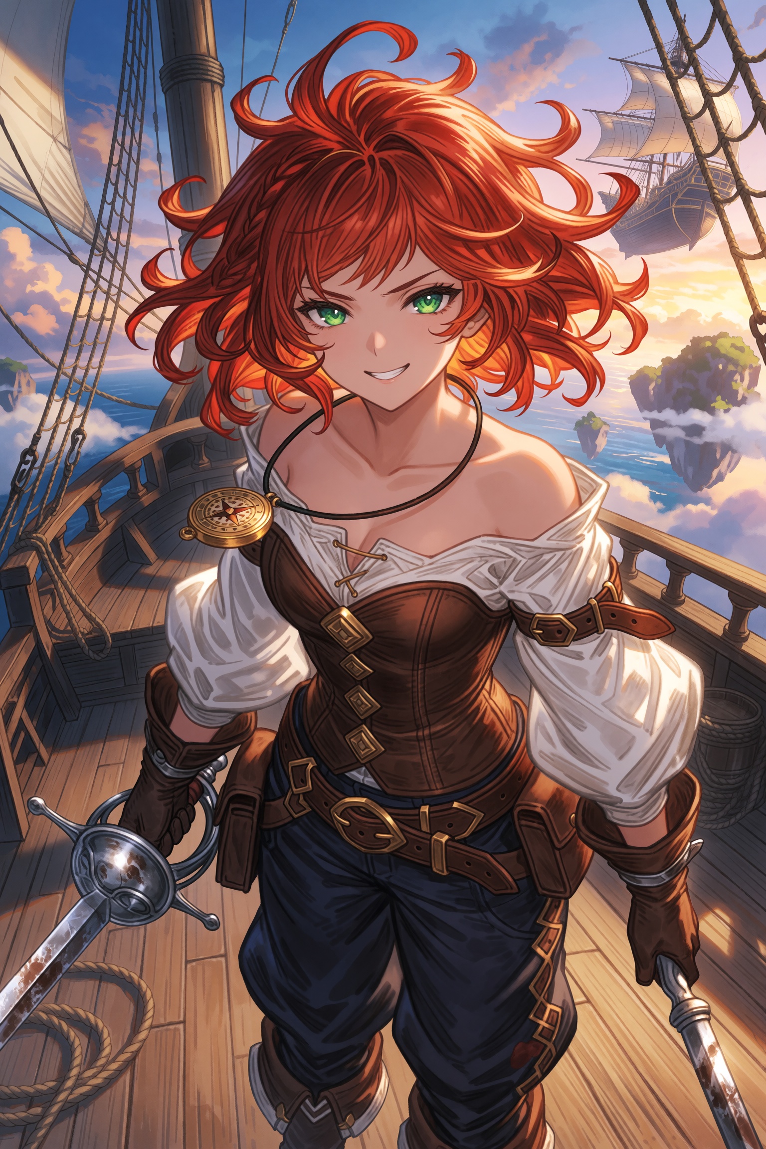 highres,  absurdres,  granblue fantasy style A young woman with fiery on Tensor.Art