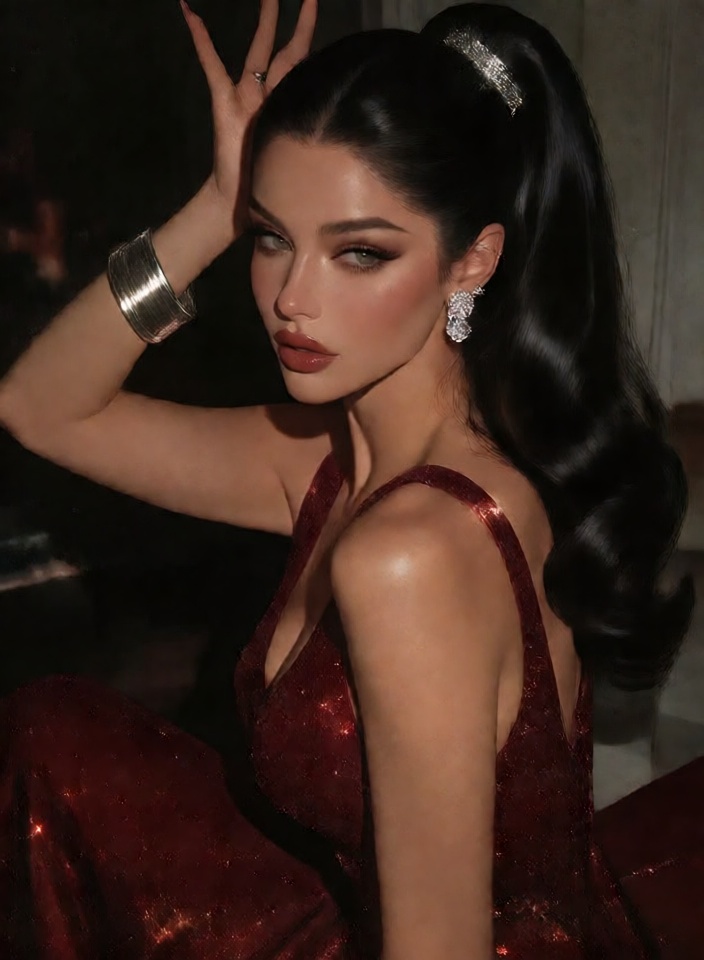 Female,  femme fatale,  elegant on Tensor.Art