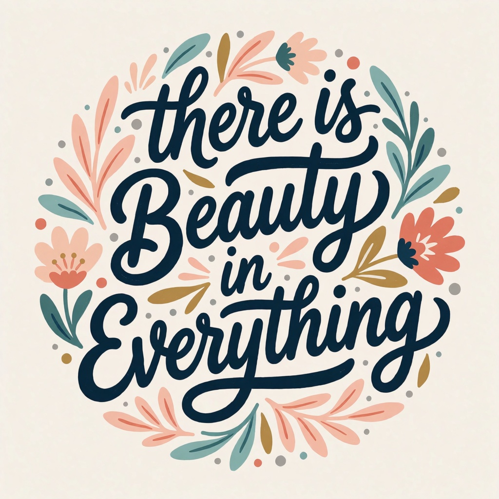 oumvect4or,  design illustration. The image features a circular composition centered on stylized hand-lettered text readin...