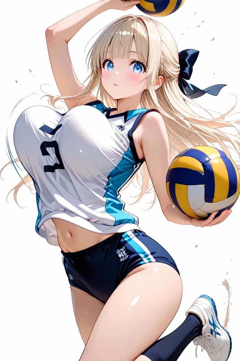 Volleyball uniform,  volleyball club bloomers 1girl,  solo on Tensor.Art
