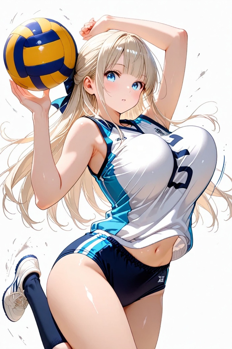 Volleyball uniform,  volleyball club bloomers 1girl,  solo on Tensor.Art