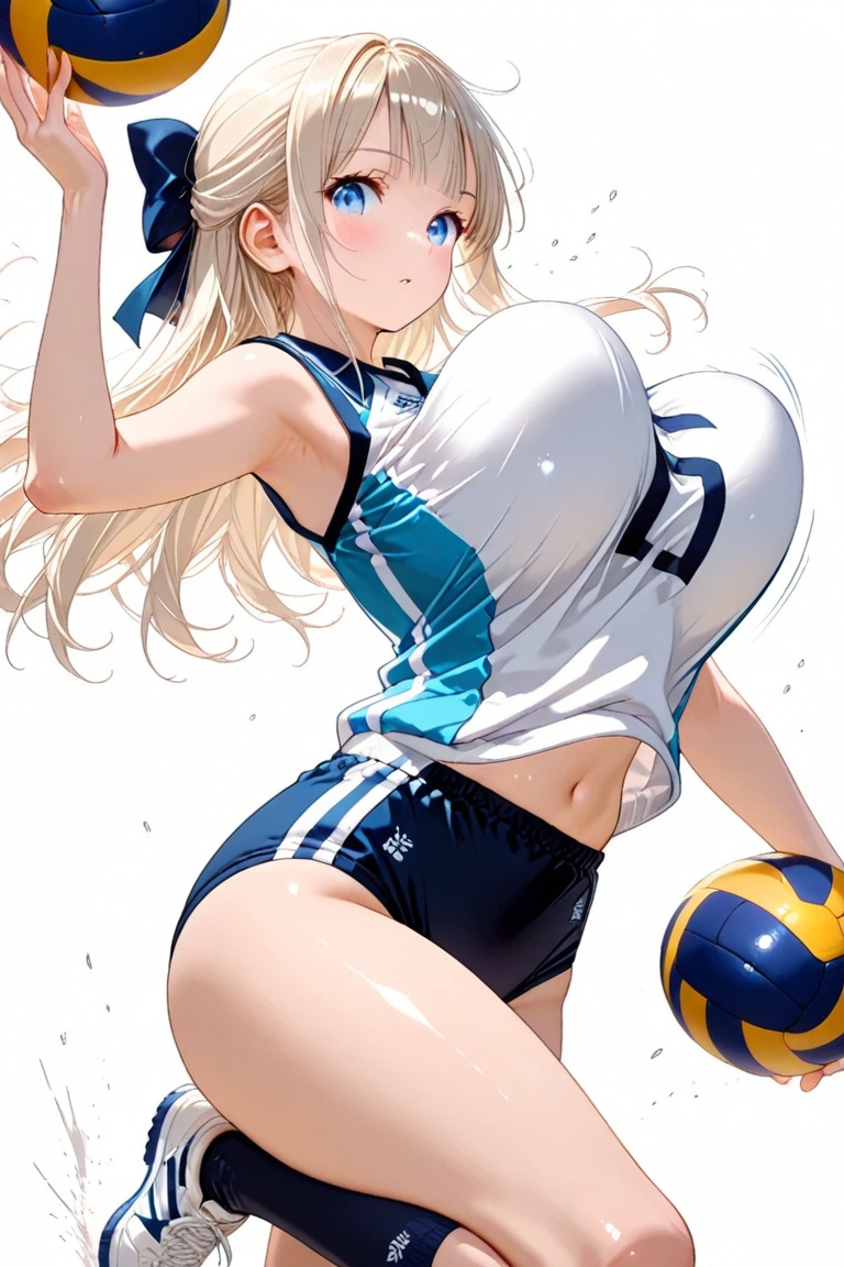 Volleyball uniform,  volleyball club bloomers 1girl,  solo on Tensor.Art
