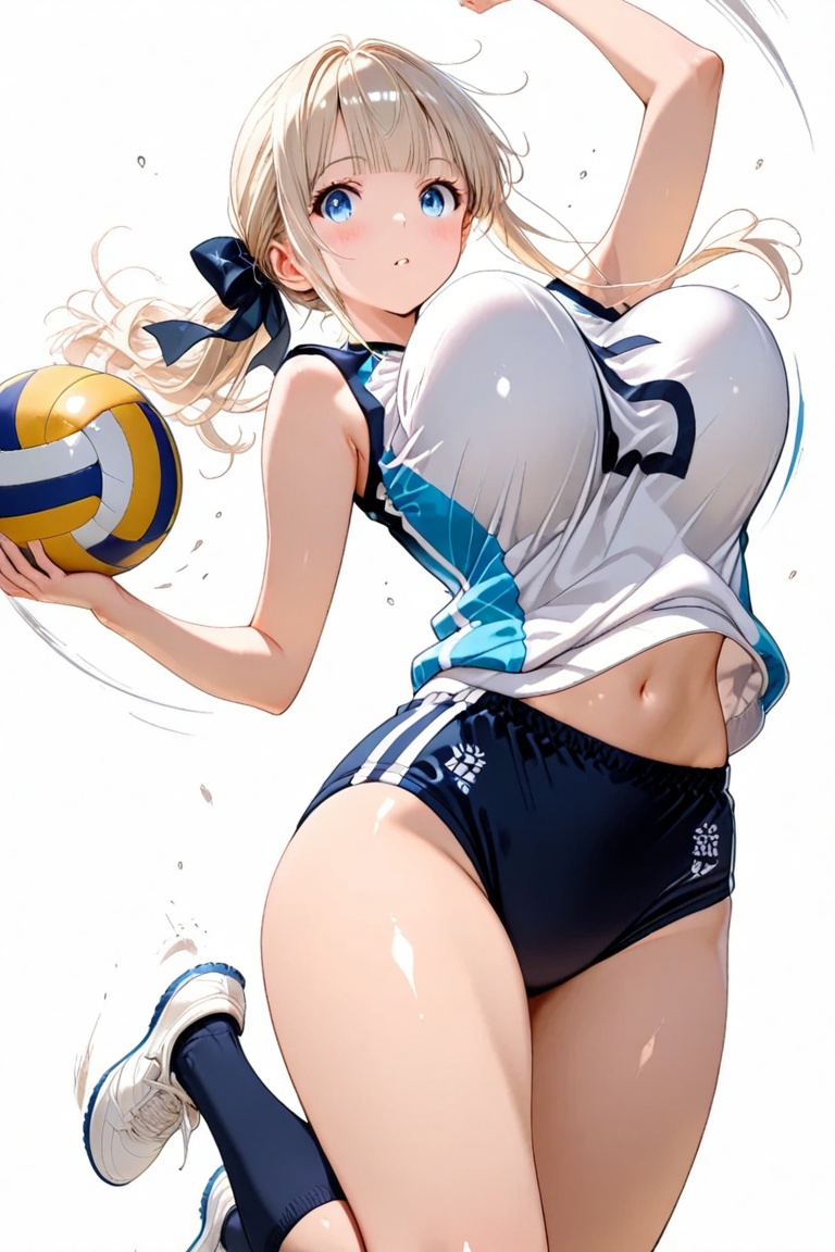 Volleyball uniform,  volleyball club bloomers 1girl,  solo on Tensor.Art