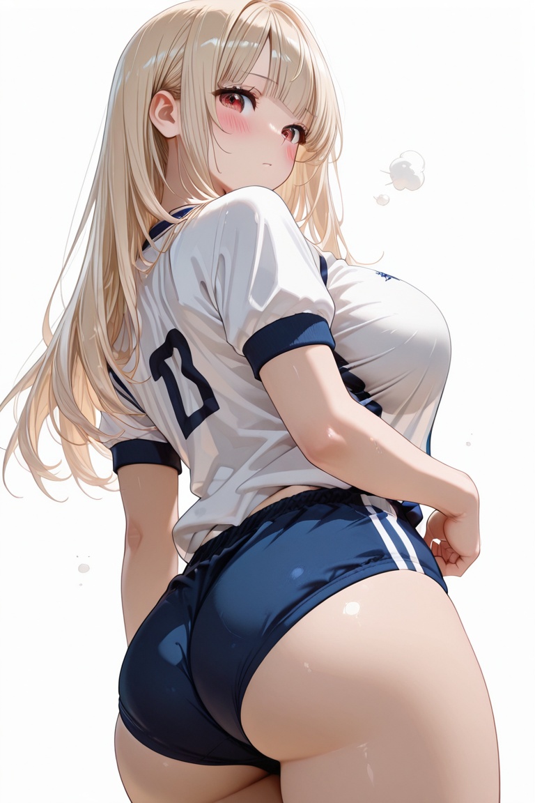 Volleyball uniform,  volleyball club bloomers 1girl,  solo on Tensor.Art