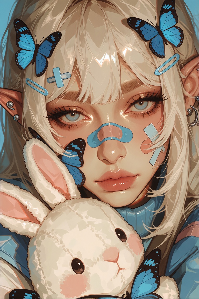 Create a soft cel-shaded image with clean flat colors and a matte texture,  using a pastel color palette and soft lighting...
