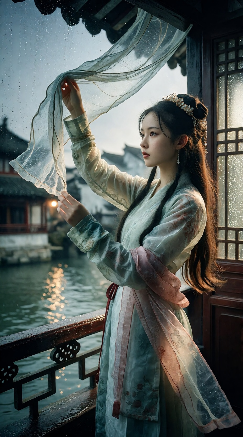平视机位,  斜45度视角,  中景偏中远景构图 on Tensor.Art
