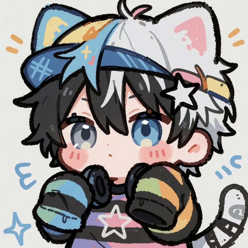 hand-drawn chibi style,  digital illustration,  very cute and small on Tensor.Art