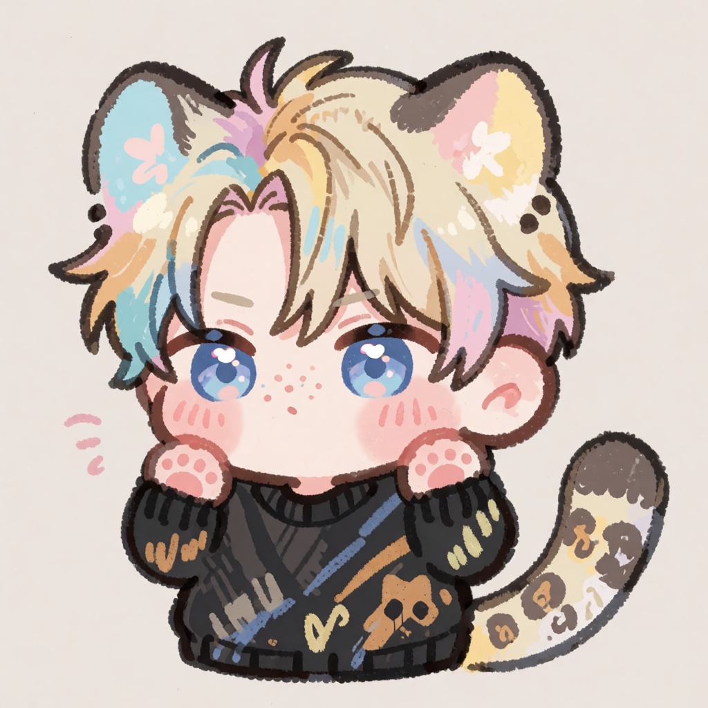 hand-drawn chibi style,  digital illustration,  very cute and small on Tensor.Art