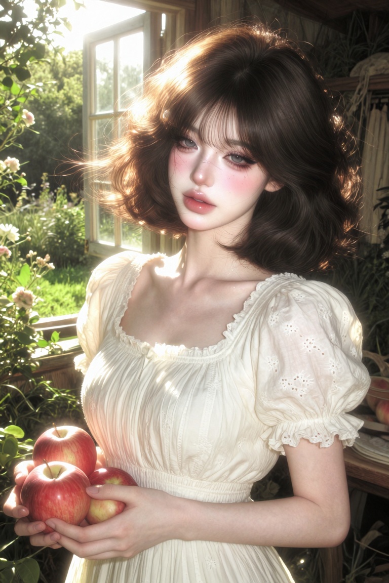 LunelleGlow,  ethereal feminine beauty,  delicate doll-like face on Tensor.Art
