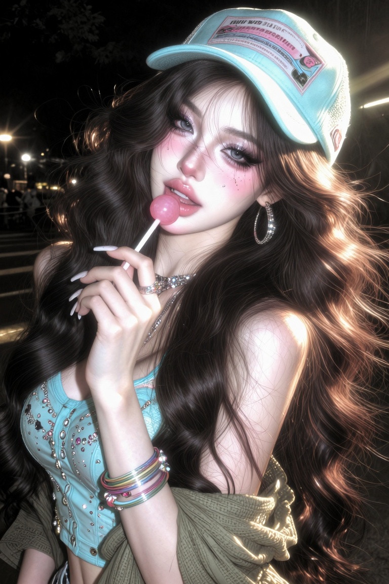 LunelleGlow,  ethereal feminine beauty,  delicate doll-like face on Tensor.Art