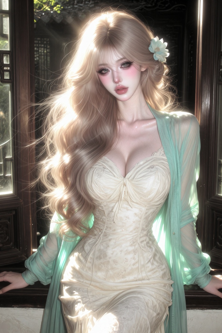 LunelleGlow,  ethereal feminine beauty,  delicate doll-like face on Tensor.Art