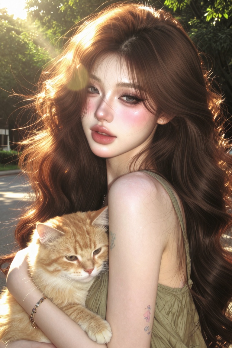 LunelleGlow,  ethereal feminine beauty,  delicate doll-like face on Tensor.Art