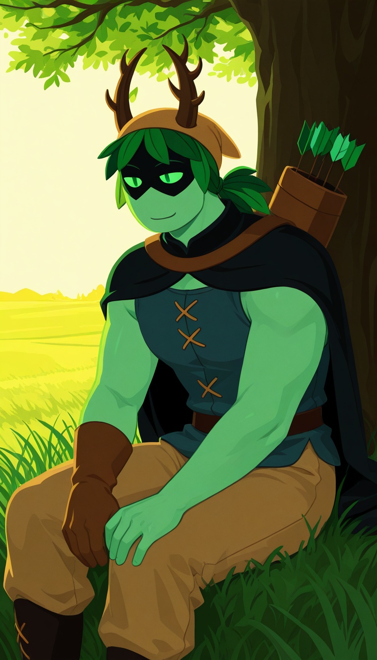 male focus,  solo,  hunter_wizard on Tensor.Art