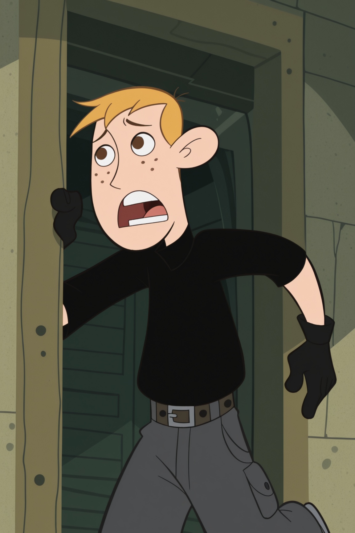 ron stoppable,  blonde hair,  brown eyes on Tensor.Art