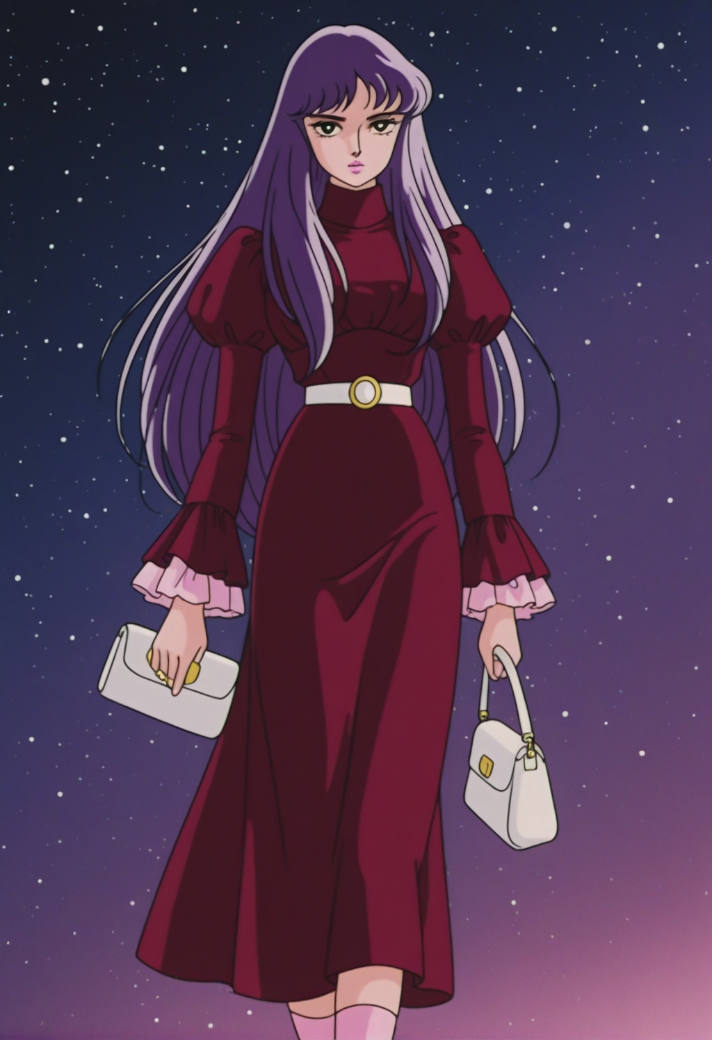 saorikss,  1girl,  purple hair on Tensor.Art