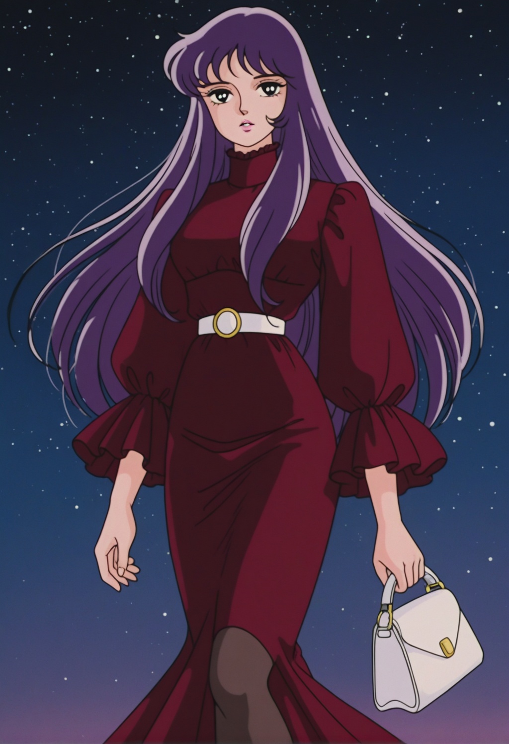 saorikss,  1girl,  purple hair on Tensor.Art
