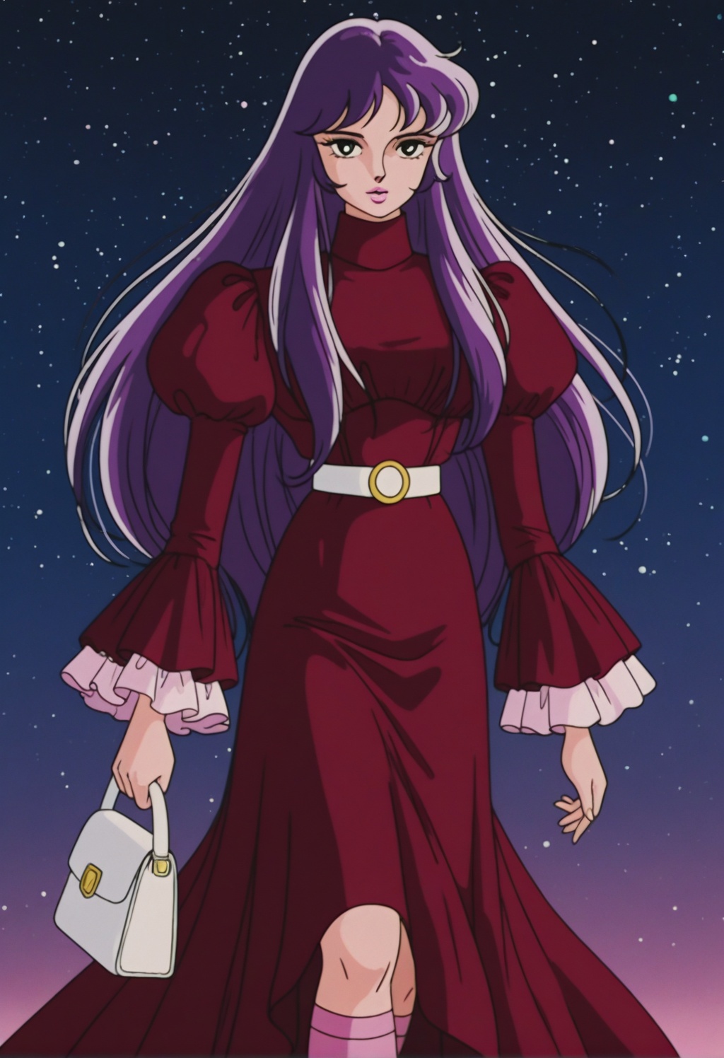 saorikss,  1girl,  purple hair on Tensor.Art