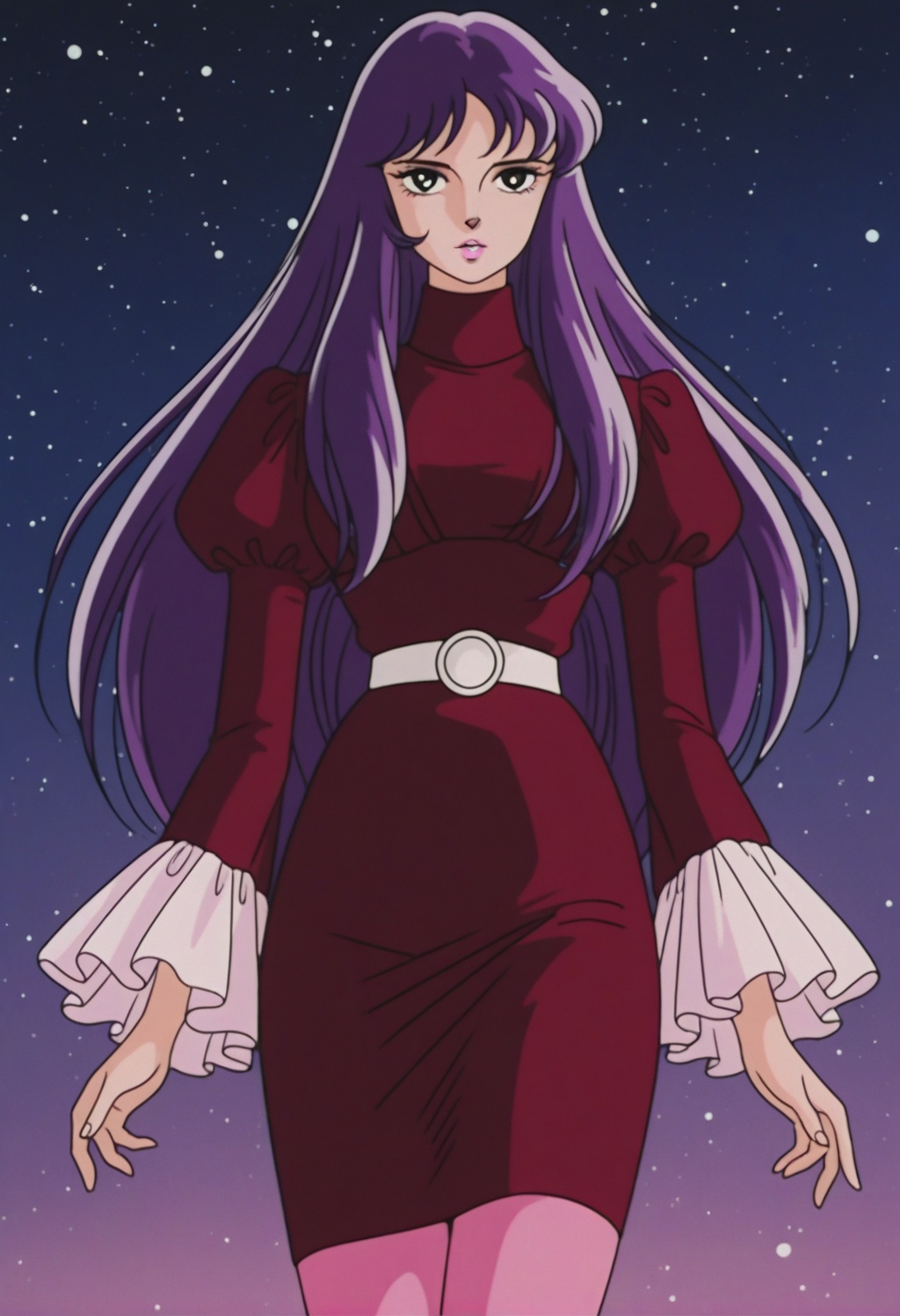 saorikss,  1girl,  purple hair on Tensor.Art