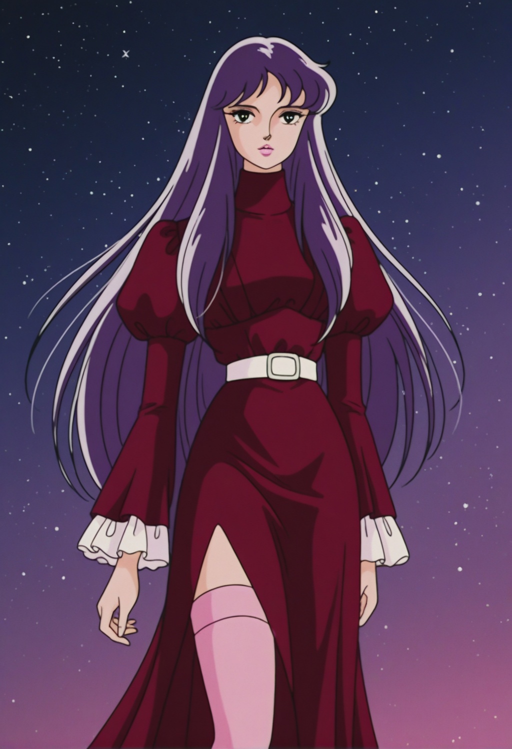 saorikss,  1girl,  purple hair on Tensor.Art