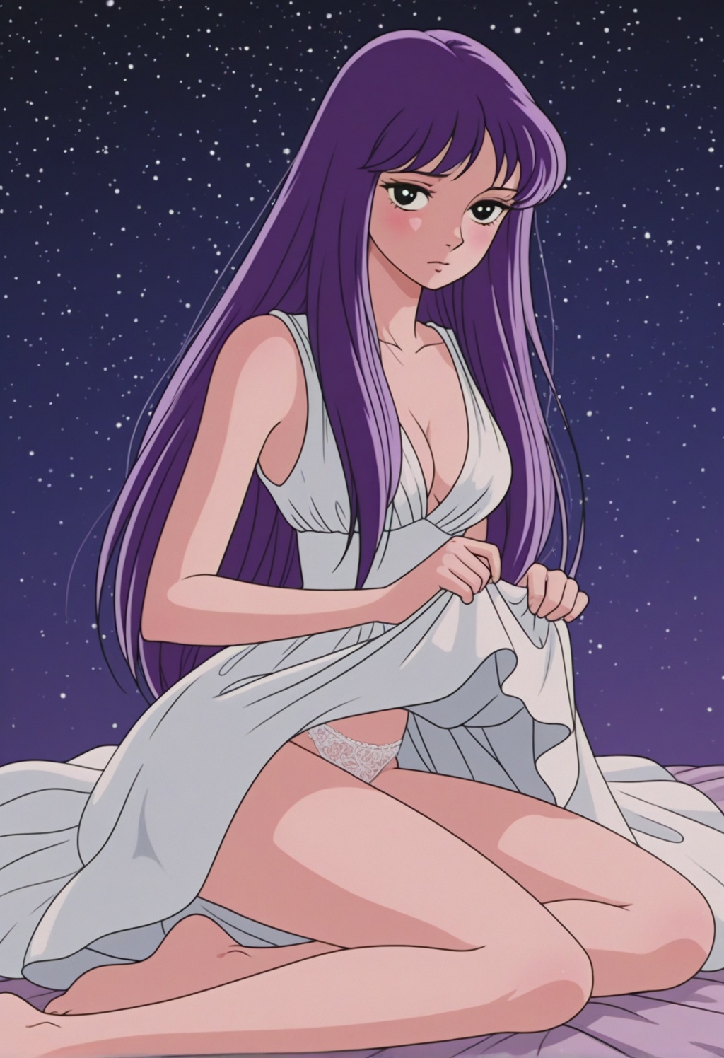 saorikss,  1girl,  purple hair on Tensor.Art