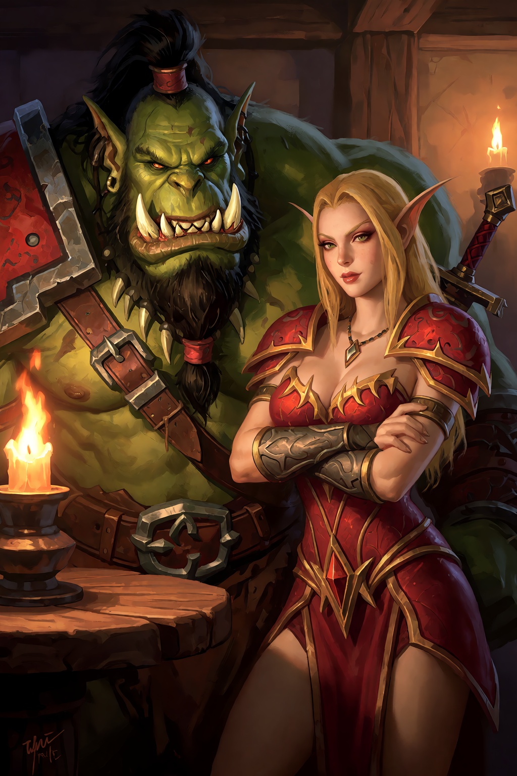wowstyle,  Digital illustration,  World of Warcraft on Tensor.Art