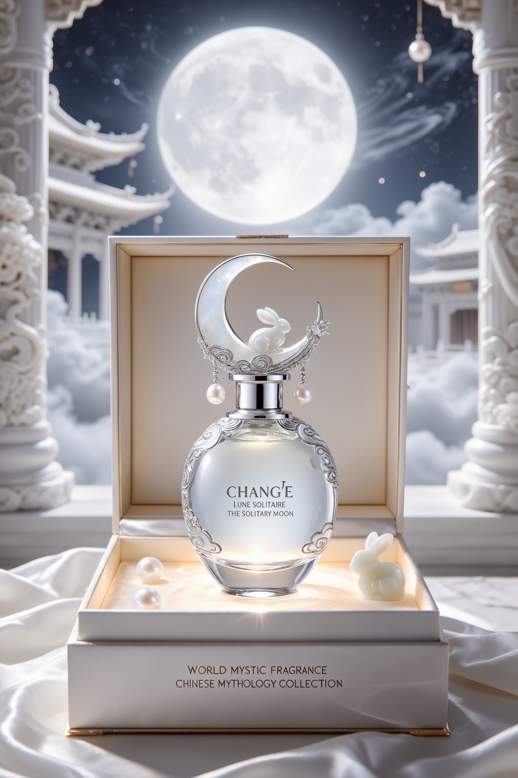 Exceptional quality,  ultra-premium luxury fragrance product photography,  sophisticated high-fashion perfume campaign on...