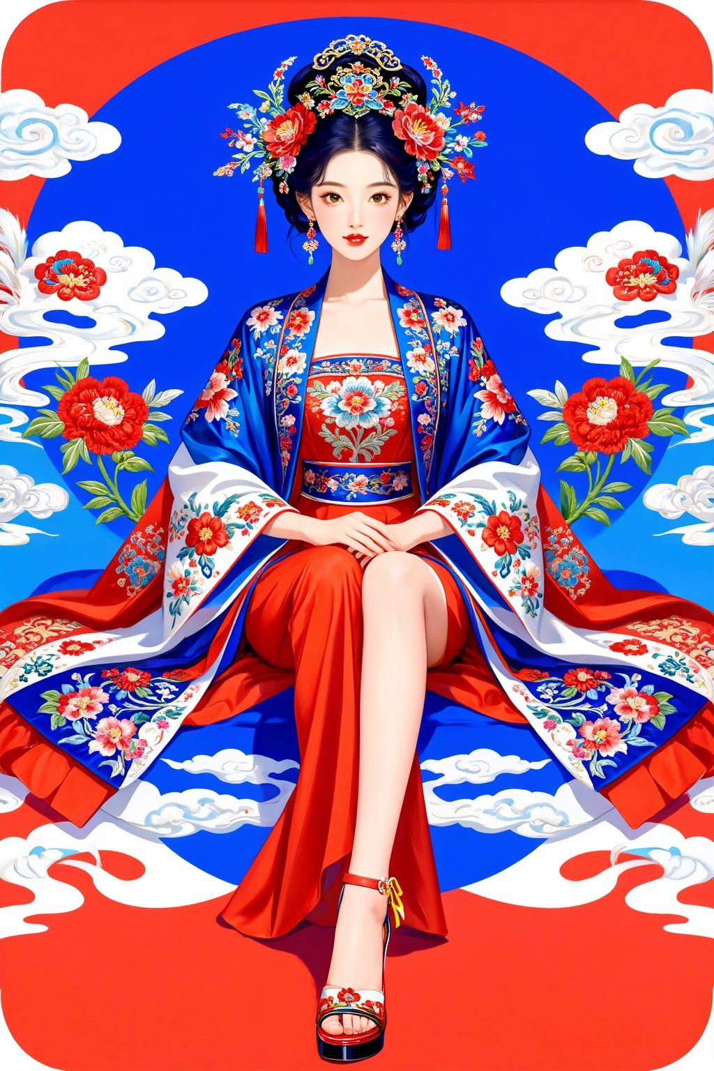 1girl,  full body,  sitting normally on Tensor.Art