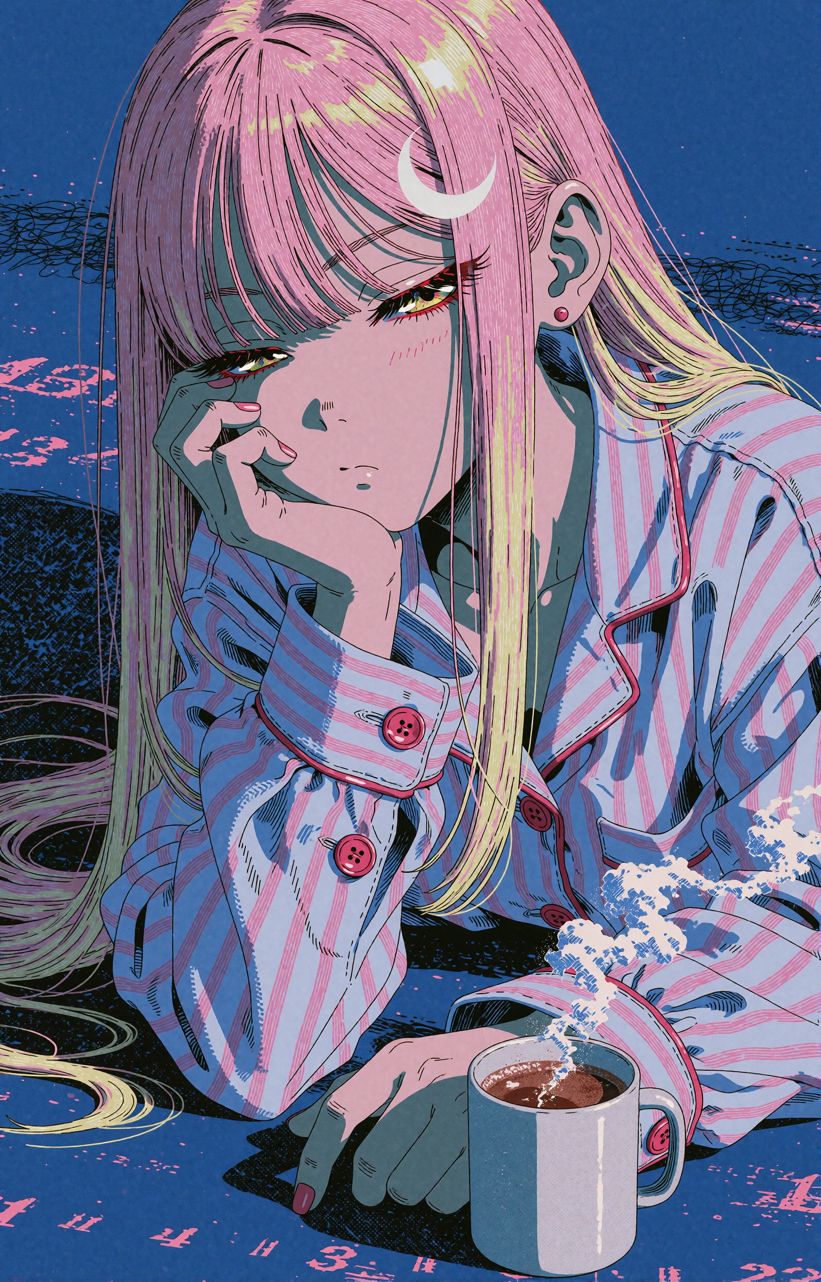 SUBJECT: A sleep-heavy teenage girl drifts at the center of a sleepless mind,  too bored to sink. Her long straight hair s...