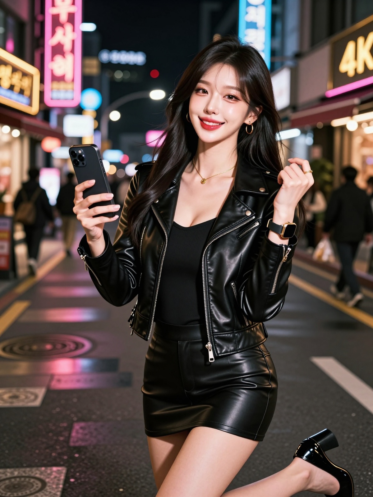 Korean Woman Image Real Photo: 2.0,  Height 185cm,  Hourglass figure with round and voluptuous I-cup breasts on Tensor.Art
