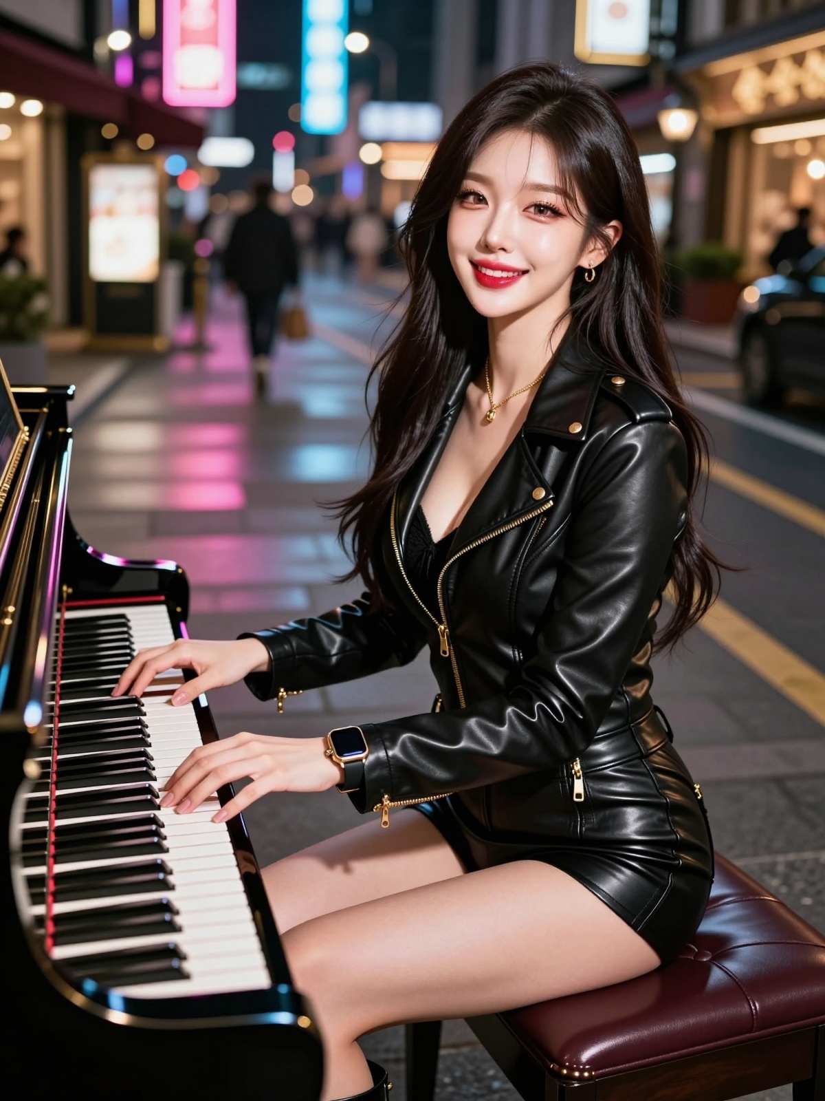 Korean Woman Image Real Photo: 2.0,  Height 185cm,  Hourglass figure with round and voluptuous I-cup breasts on Tensor.Art