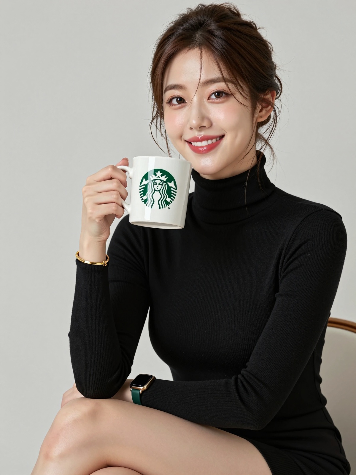 Korean Woman Image Real Photo: 2.0,  Height 185cm,  Hourglass figure with round and voluptuous I-cup breasts on Tensor.Art