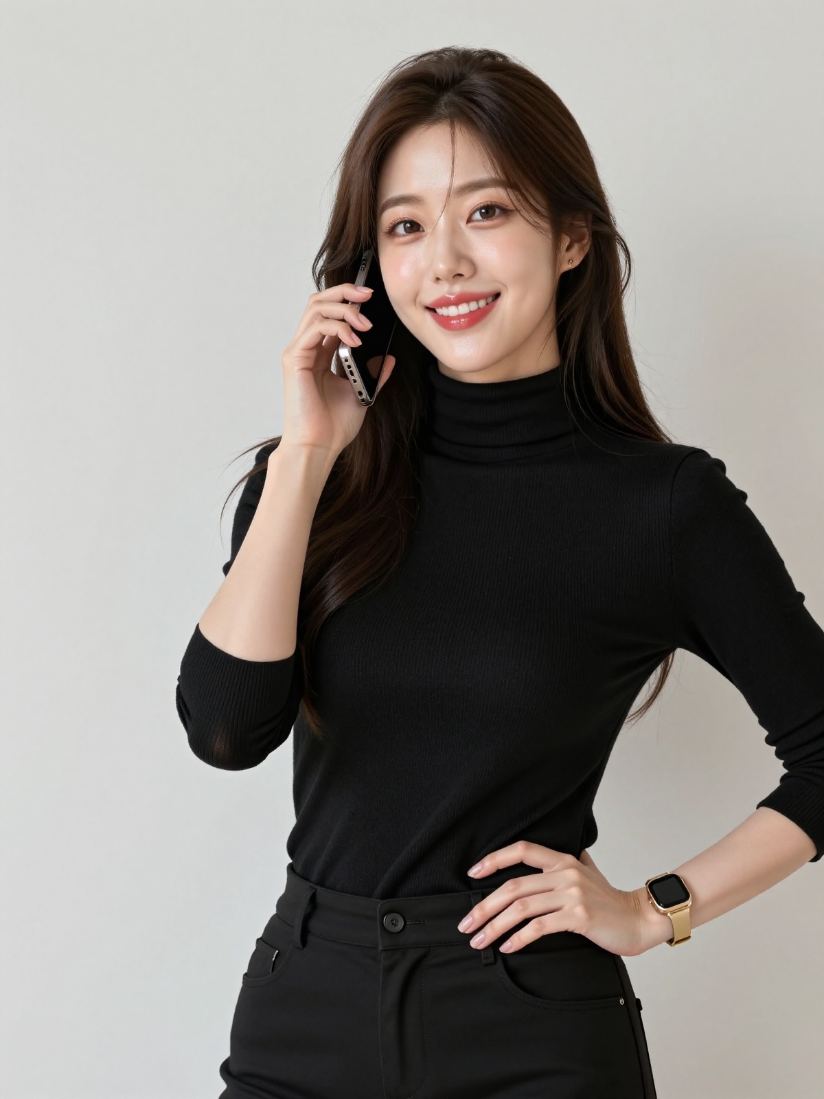 Korean Woman Image Real Photo: 2.0,  Height 185cm,  Hourglass figure with round and voluptuous I-cup breasts on Tensor.Art
