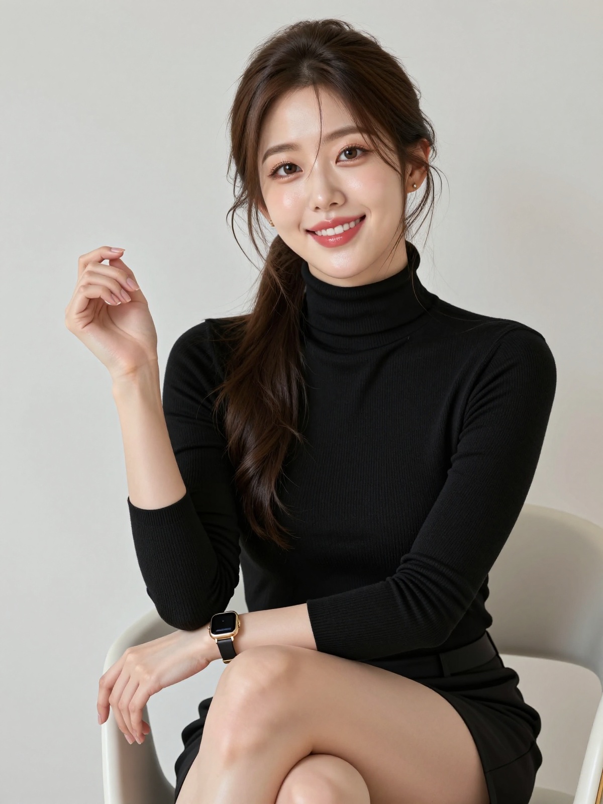 Korean Woman Image Real Photo: 2.0,  Height 185cm,  Hourglass figure with round and voluptuous I-cup breasts on Tensor.Art